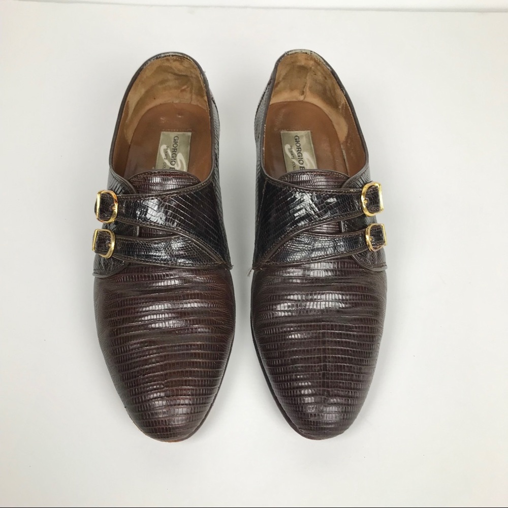 Vintage Giorgio Brutini Lizard Skin Monkstrap Shoe